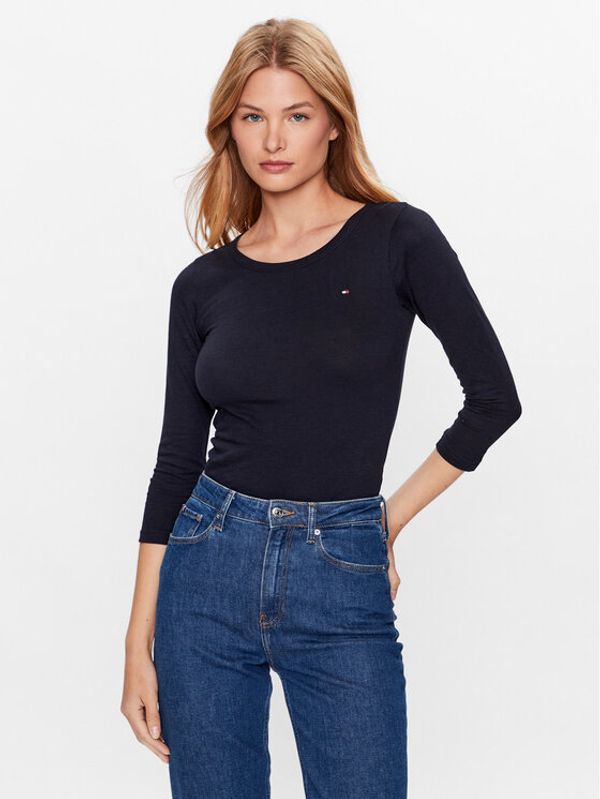 Tommy Hilfiger Tommy Hilfiger Блуза WW0WW37861 Тъмносин Slim Fit