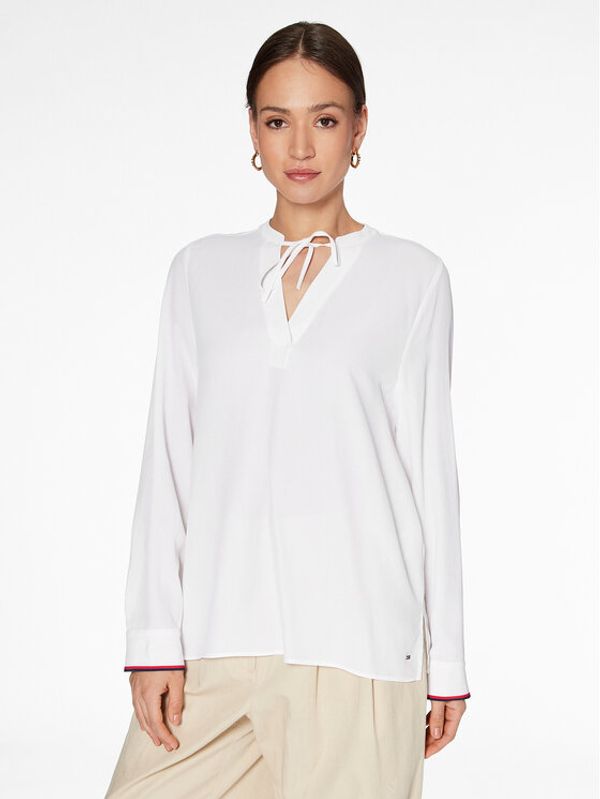 Tommy Hilfiger Tommy Hilfiger Блуза WW0WW37994 Бял Regular Fit