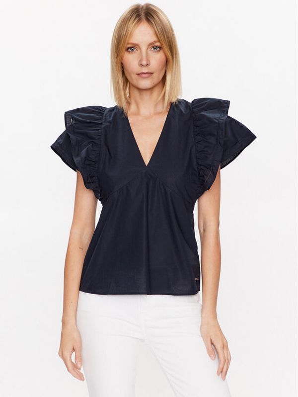 Tommy Hilfiger Tommy Hilfiger Блуза WW0WW38739 Тъмносин Relaxed Fit