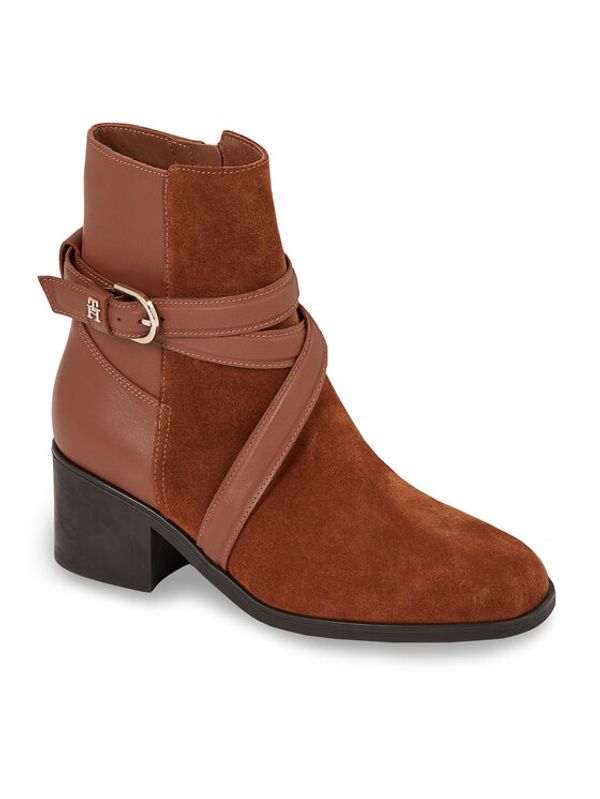 Tommy Hilfiger Tommy Hilfiger Боти Elevated Essential Midheel Boot FW0FW07515 Кафяв