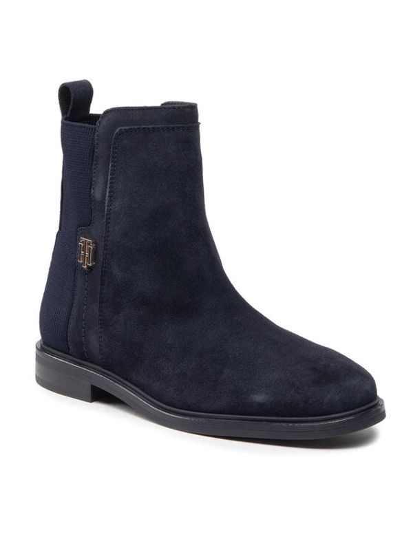 Tommy Hilfiger Tommy Hilfiger Боти Essentials Flat Boot FW0FW06740 Тъмносин