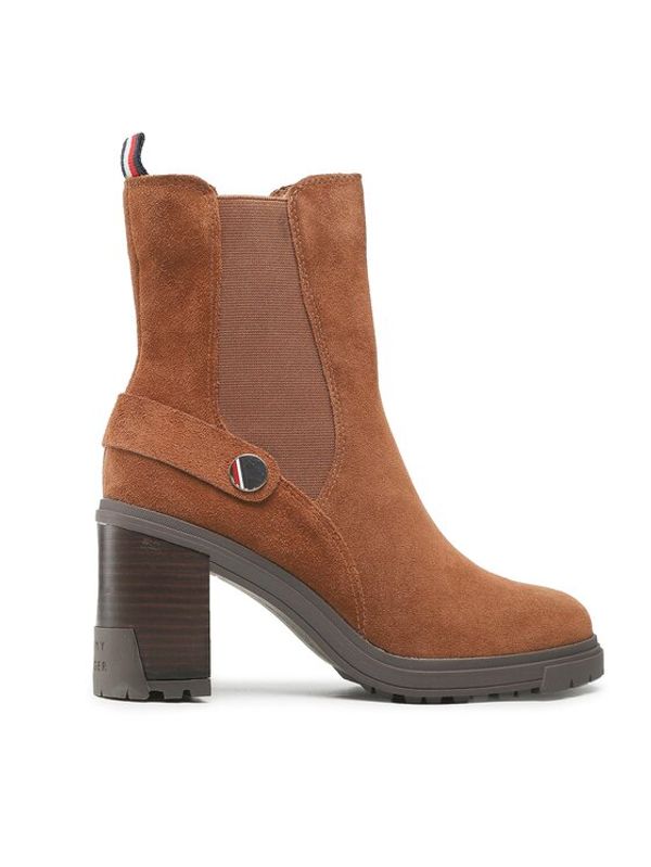 Tommy Hilfiger Tommy Hilfiger Боти Outdoor High Heel Boot FW0FW06739 Кафяв