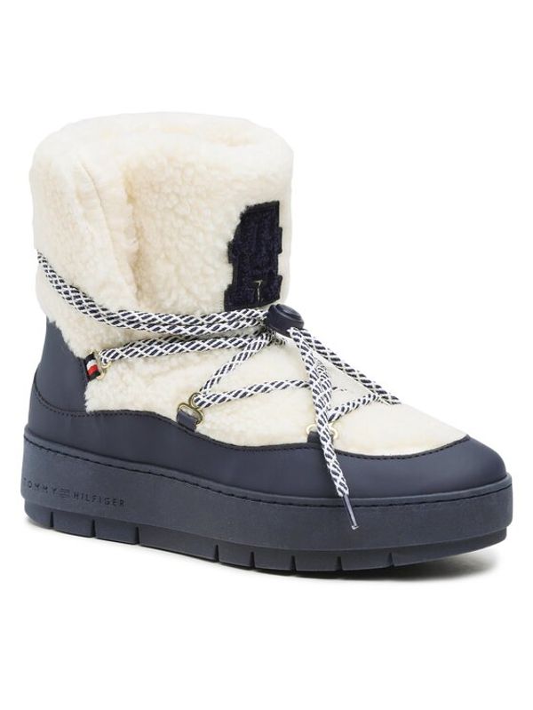 Tommy Hilfiger Tommy Hilfiger Боти Th Faux Fur Snow Bootie FW0FW06850 Бежов