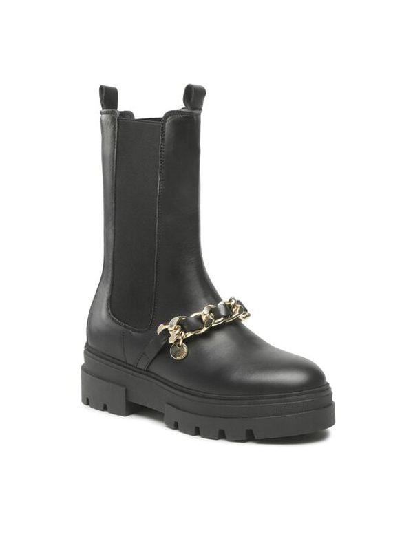 Tommy Hilfiger Tommy Hilfiger Боти тип челси Monochromatic Chelsea Boot Chain FW0FW07046 Черен