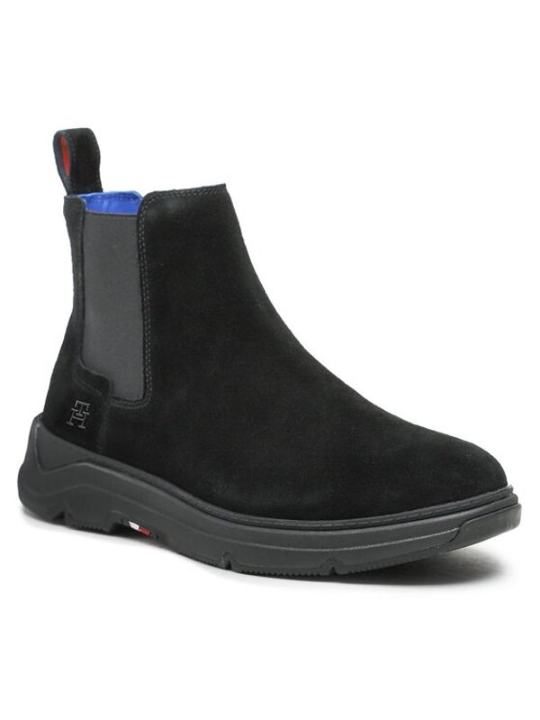 Tommy Hilfiger Tommy Hilfiger Боти тип челси Premium Th Suede Hybrid Chelsea FM0FM04683 Черен