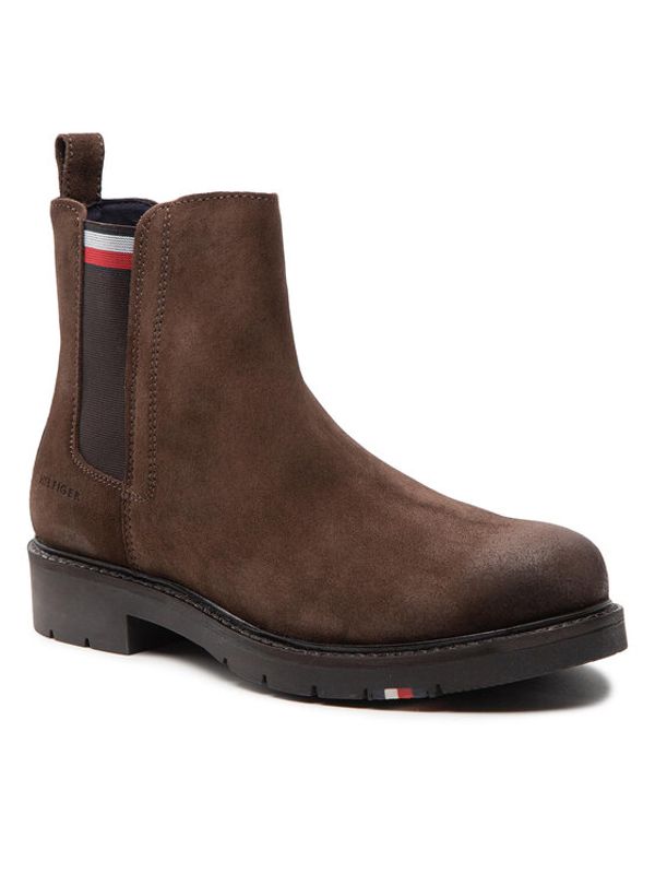 Tommy Hilfiger Tommy Hilfiger Боти тип челси Rwb Hilfiger Suede Chelsea FM0FM04202 Кафяв