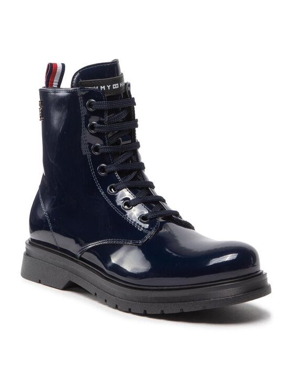 Tommy Hilfiger Tommy Hilfiger Ботуши Lace-Up Bootie T4A5-32412-0775 S Тъмносин