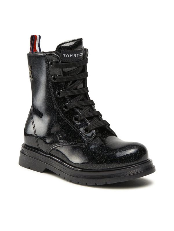 Tommy Hilfiger Tommy Hilfiger Ботуши Lace-Up Bootie T4A5-32413-1237 M Черен