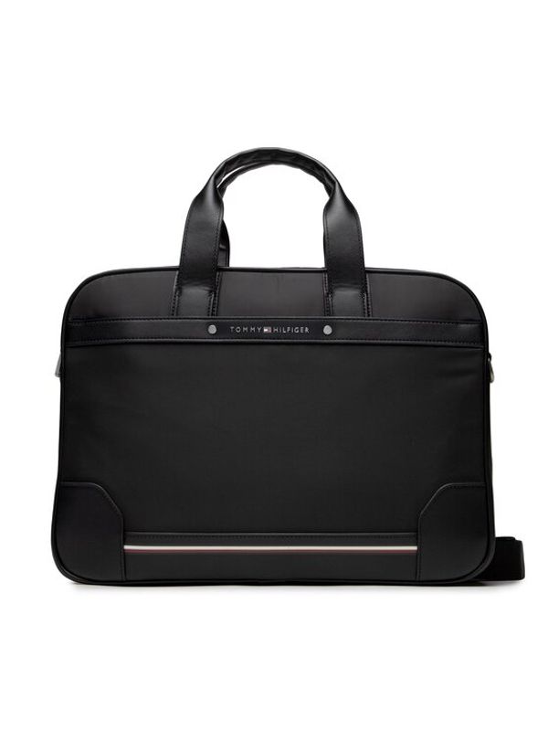 Tommy Hilfiger Tommy Hilfiger Чанта за лаптоп Th Central Repreve Computer Bag AM0AM11301 Черен