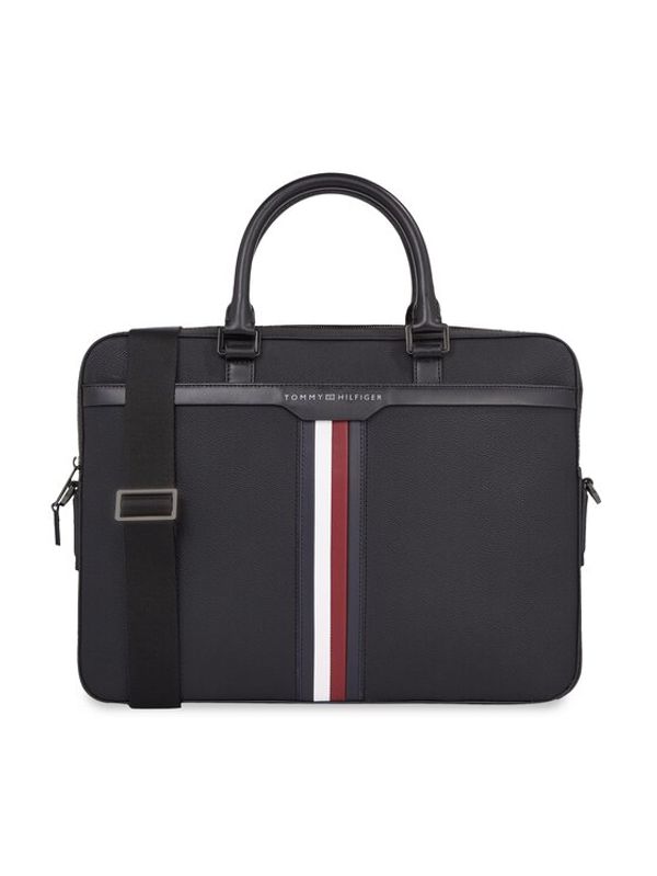 Tommy Hilfiger Tommy Hilfiger Чанта за лаптоп Th Coated Canvas Computer Bag AM0AM11531 Черен