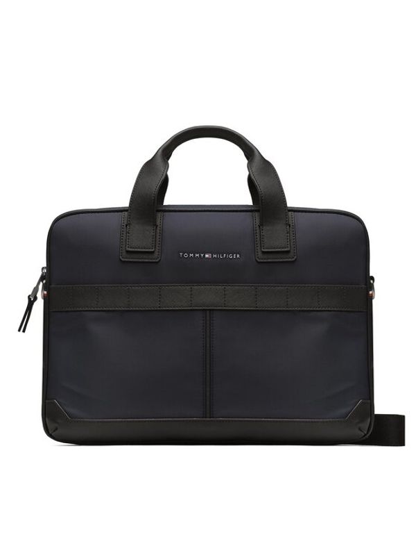 Tommy Hilfiger Tommy Hilfiger Чанта за лаптоп Th Elevated Nylon Computer Bag AM0AM10940 Тъмносин