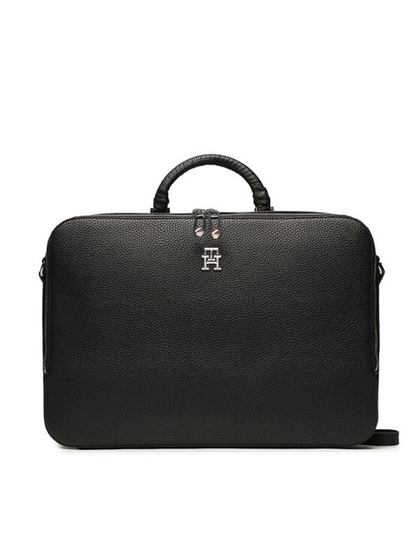 Tommy Hilfiger Tommy Hilfiger Чанта за лаптоп Th Emblem Laptop Bag AW0AW14869 Черен