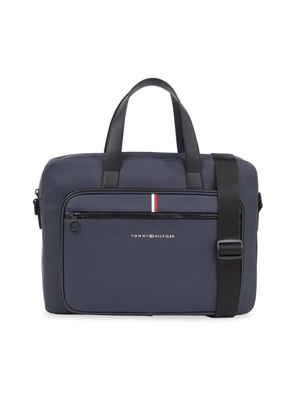 Tommy Hilfiger Tommy Hilfiger Чанта за лаптоп Th Essential Pique Computer Bag AM0AM11542 Тъмносин