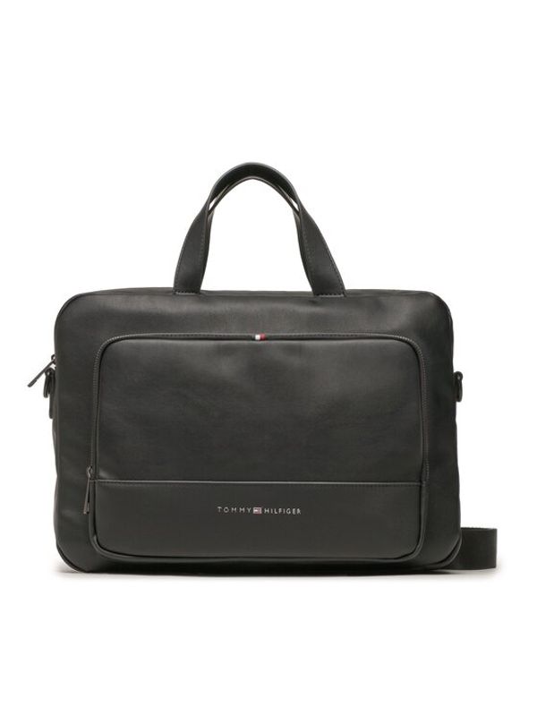 Tommy Hilfiger Tommy Hilfiger Чанта за лаптоп Th Essential Slim Computer Bag AM0AM10926 Черен