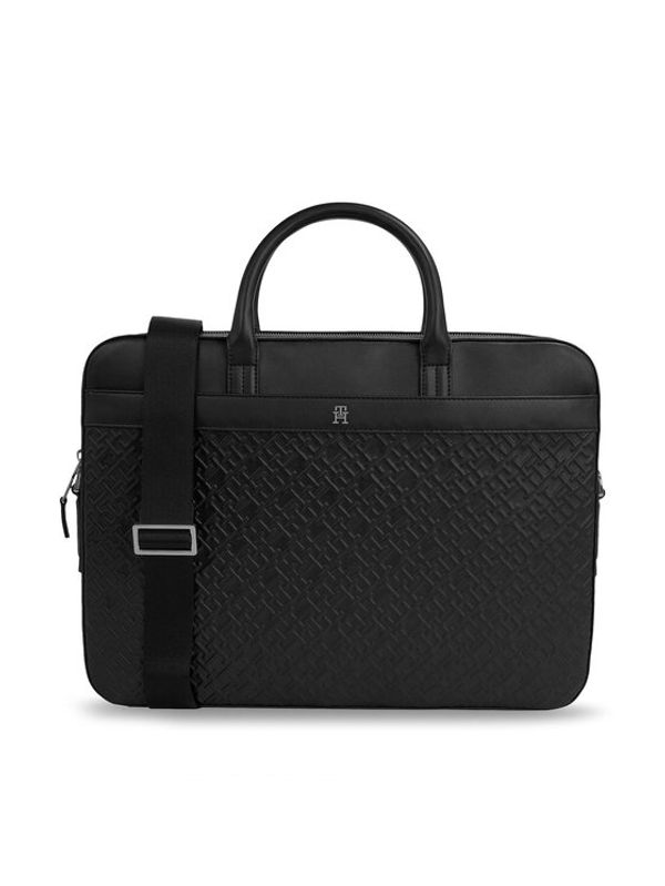 Tommy Hilfiger Tommy Hilfiger Чанта за лаптоп Th Monogram Pu Computer Bag AM0AM11525 Черен