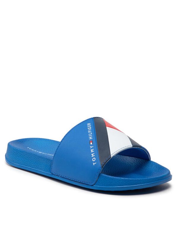Tommy Hilfiger Tommy Hilfiger Чехли Flag Print Pool Slide T3B0-32273-1172 S Син
