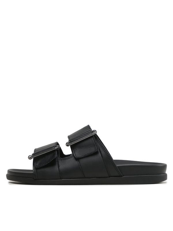 Tommy Hilfiger Tommy Hilfiger Чехли Lth Buckles Sandal FM0FM04796 Черен