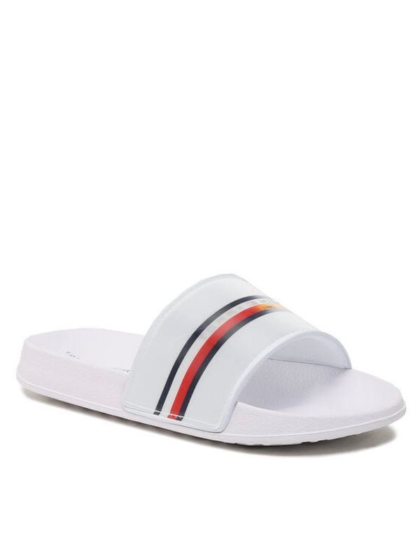 Tommy Hilfiger Tommy Hilfiger Чехли Reflective Pool Slide T3B0-32931-1172 S Бял