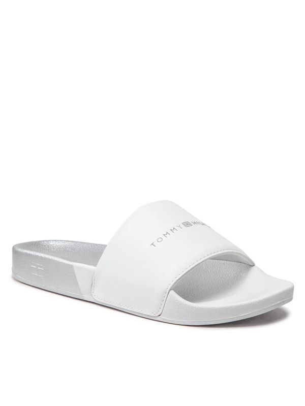 Tommy Hilfiger Tommy Hilfiger Чехли Th Metallic Pool Slide FW0FW06334 Бял