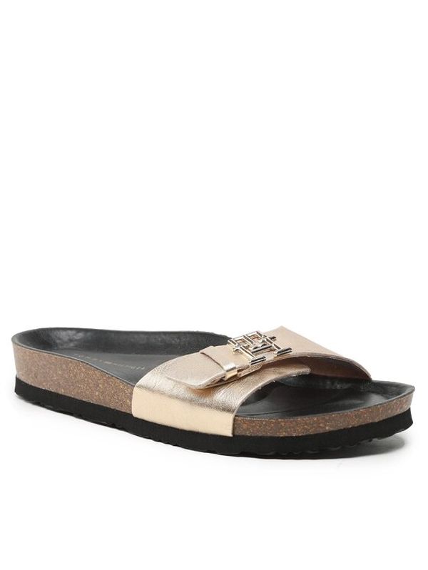 Tommy Hilfiger Tommy Hilfiger Чехли Th Mule Sandal Golden FW0FW07070 Златист