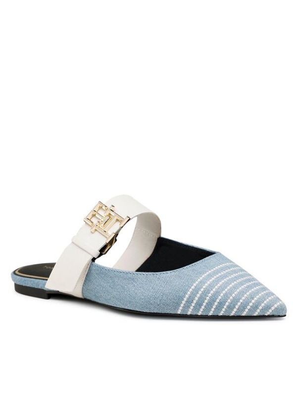 Tommy Hilfiger Tommy Hilfiger Чехли Th Pointy Feminine Mule Logo FW0FW07129 Син