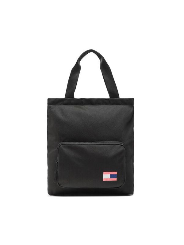 Tommy Hilfiger Tommy Hilfiger Дамска чанта Big Flag Tote AU0AU01724 Черен