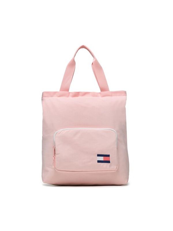 Tommy Hilfiger Tommy Hilfiger Дамска чанта Big Flag Tote AU0AU01724 Розов