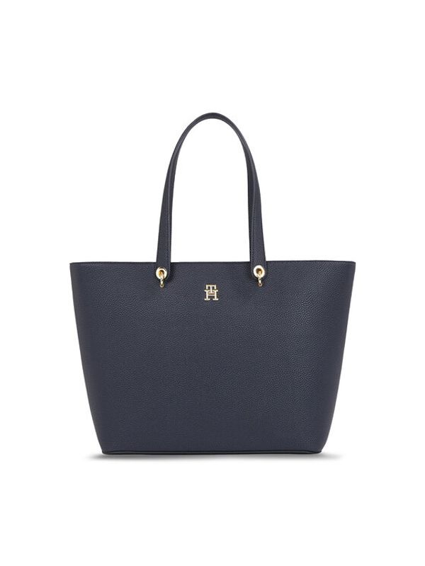 Tommy Hilfiger Tommy Hilfiger Дамска чанта Emblem Shopper AW0AW15178 Тъмносин