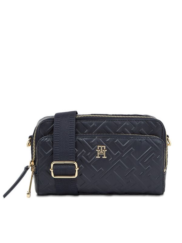 Tommy Hilfiger Tommy Hilfiger Дамска чанта Iconic Tommy Camera Bag Mono AW0AW15208 Тъмносин