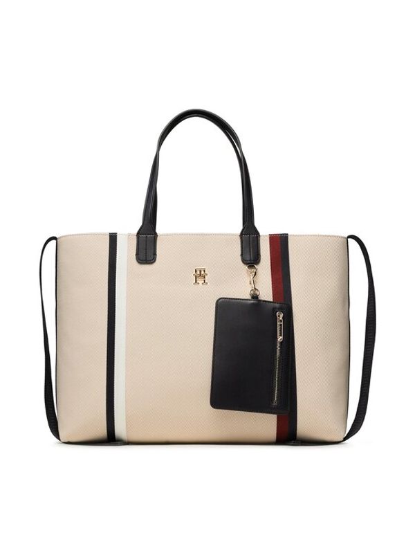 Tommy Hilfiger Tommy Hilfiger Дамска чанта Iconic Tommy Tote Corp AW0AW15157 Бежов