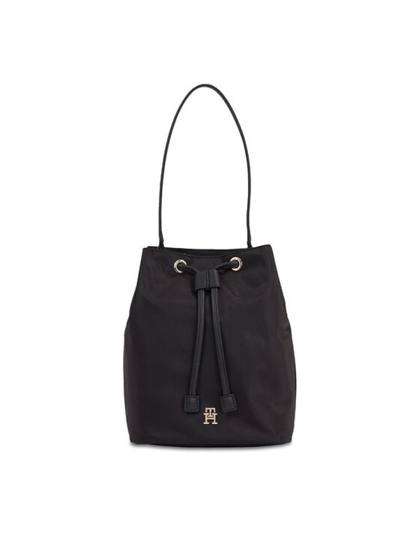 Tommy Hilfiger Tommy Hilfiger Дамска чанта Poppy Bucket AW0AW15218 Черен