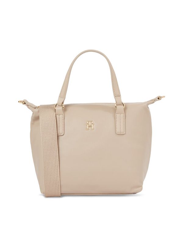 Tommy Hilfiger Tommy Hilfiger Дамска чанта Poppy Plus Small Tote AW0AW15592 Бежов