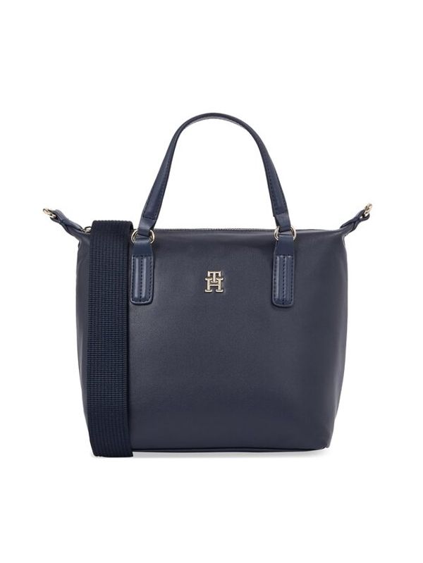 Tommy Hilfiger Tommy Hilfiger Дамска чанта Poppy Plus Small Tote AW0AW15592 Тъмносин