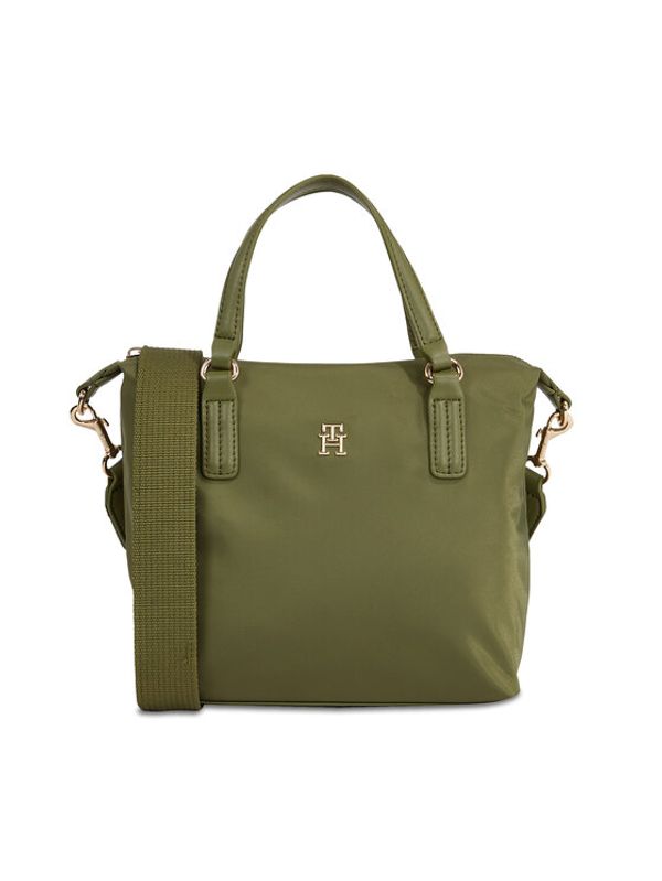 Tommy Hilfiger Tommy Hilfiger Дамска чанта Poppy Small Tote AW0AW15217 Зелен
