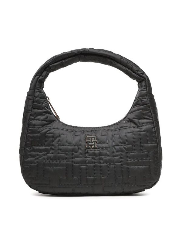 Tommy Hilfiger Tommy Hilfiger Дамска чанта Th Chic Nylon Shoulder Bag AW0AW15082 Черен
