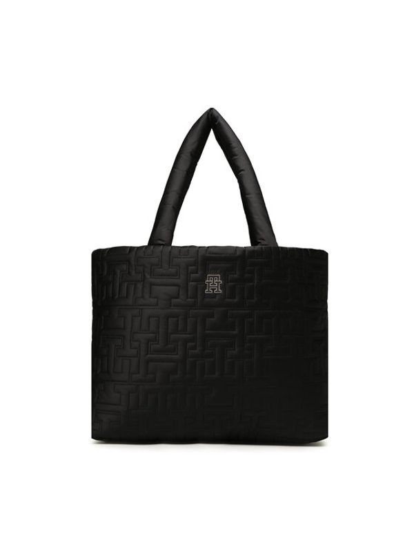 Tommy Hilfiger Tommy Hilfiger Дамска чанта Th Chic Nylon Tote AW0AW14866 Черен