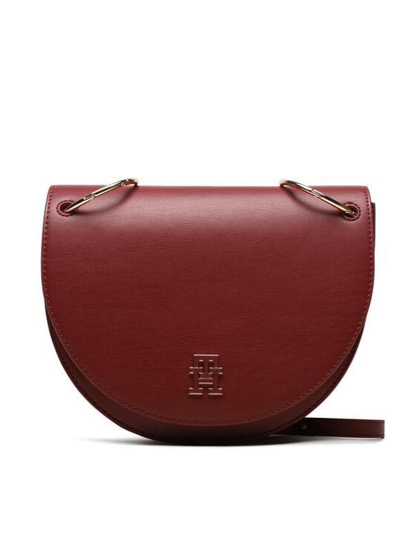Tommy Hilfiger Tommy Hilfiger Дамска чанта Th Chic Saddle Bag AW0AW14862 Бордо