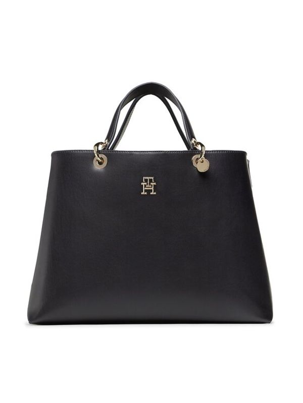 Tommy Hilfiger Tommy Hilfiger Дамска чанта Th Chic Satchel AW0AW14784 Черен
