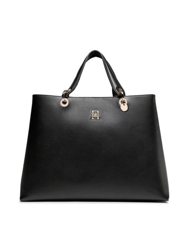 Tommy Hilfiger Tommy Hilfiger Дамска чанта Th Chic Satchel AW0AW14784 Черен