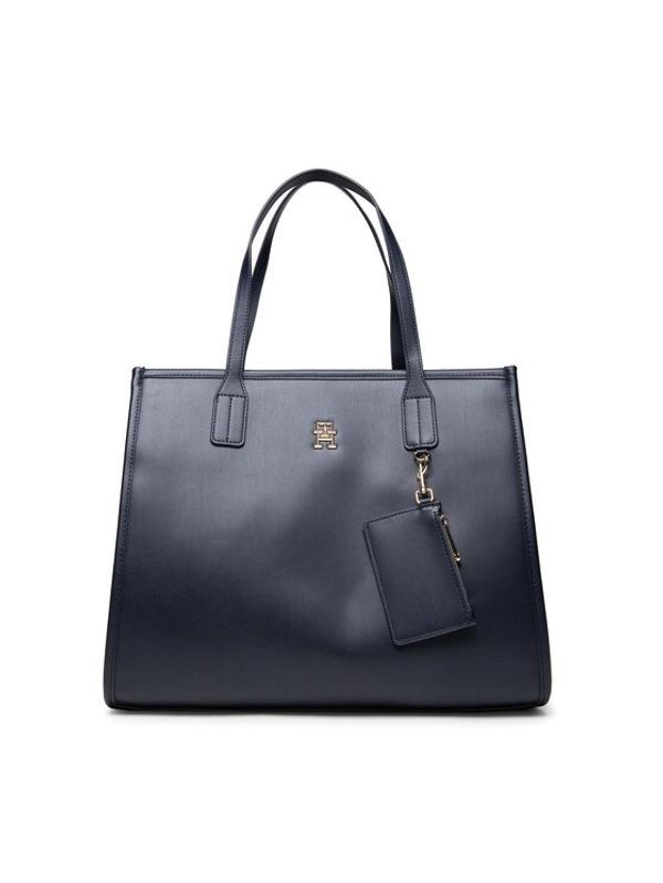 Tommy Hilfiger Tommy Hilfiger Дамска чанта Th City Summer Tote AW0AW14876 Тъмносин
