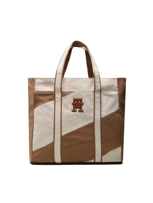 Tommy Hilfiger Tommy Hilfiger Дамска чанта Th Coastal Prep Tote AM0AM10948 Кафяв