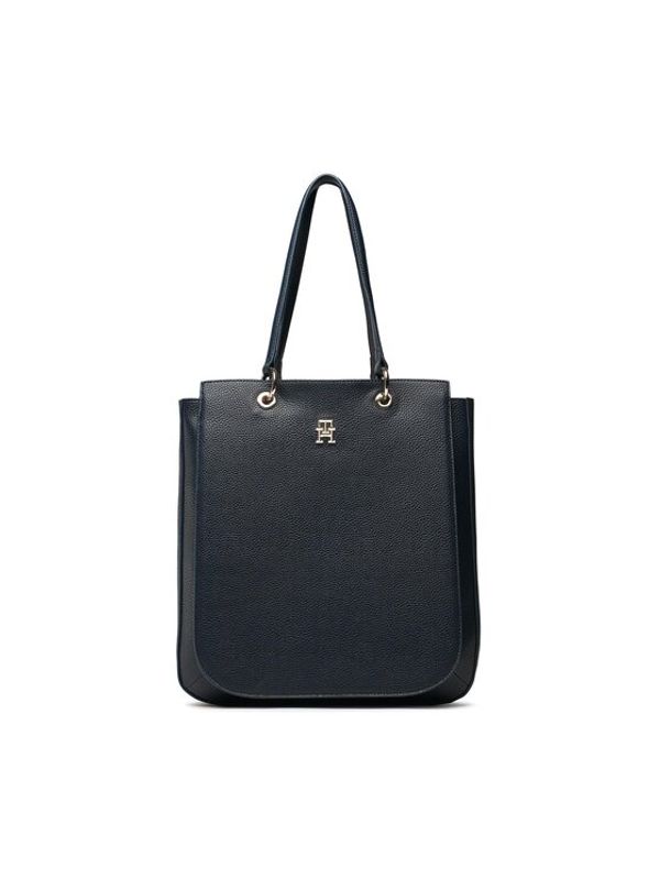 Tommy Hilfiger Tommy Hilfiger Дамска чанта Th Emblem Ns Work Tote AW0AW14498 Тъмносин