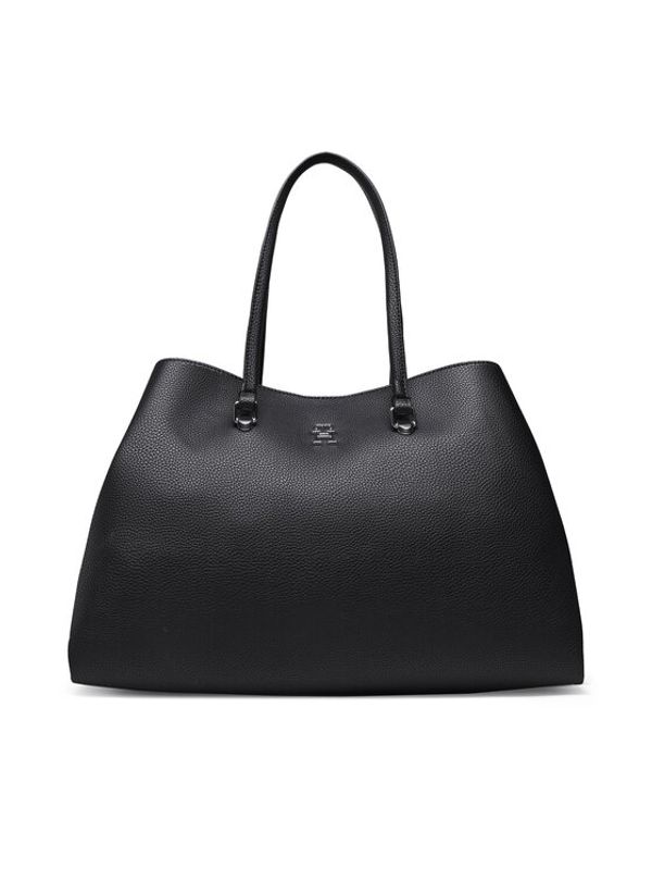 Tommy Hilfiger Tommy Hilfiger Дамска чанта Th Emblem Workbag AW0AW14215 Черен