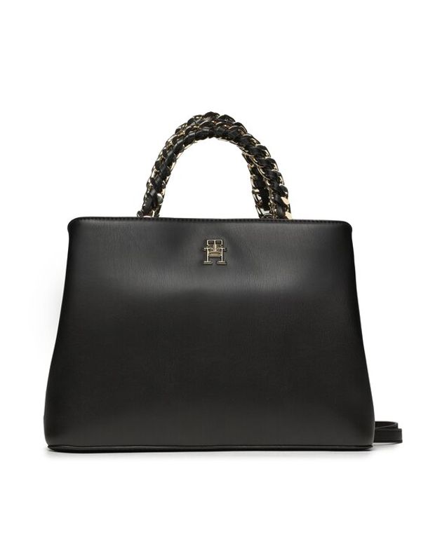 Tommy Hilfiger Tommy Hilfiger Дамска чанта Th Femmine Medium Satchel AW0AW14870 Черен
