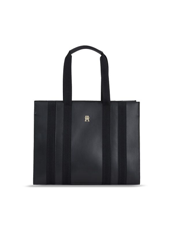 Tommy Hilfiger Tommy Hilfiger Дамска чанта Th Identity Med Tote AW0AW15569 Черен
