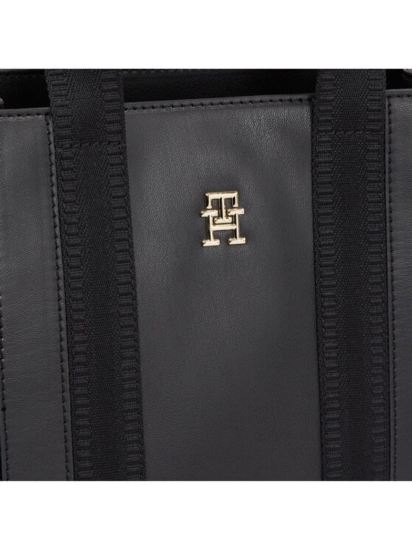 Tommy Hilfiger Tommy Hilfiger Дамска чанта Th Identity Small Tote AW0AW15575 Черен