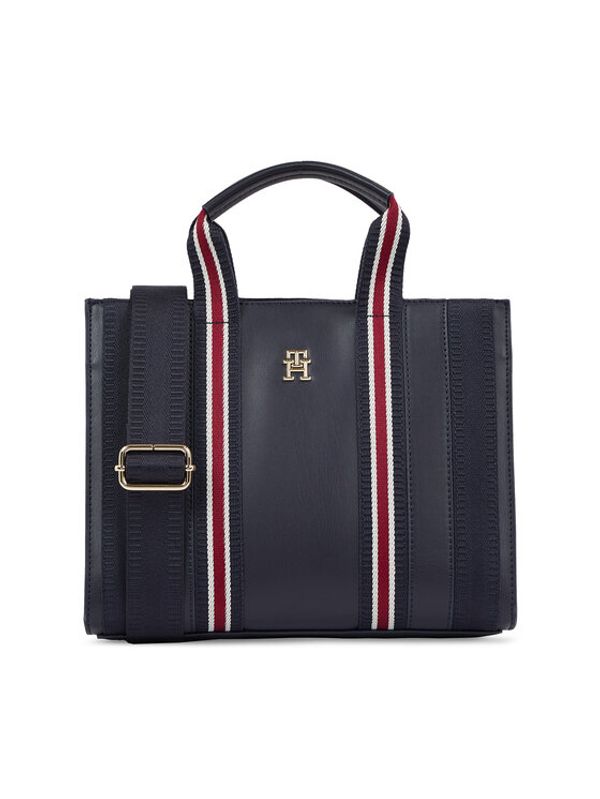 Tommy Hilfiger Tommy Hilfiger Дамска чанта Th Identity Small Tote Corp AW0AW15883 Тъмносин