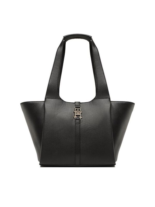Tommy Hilfiger Tommy Hilfiger Дамска чанта Th Plush Med Tote AW0AW14183 Черен