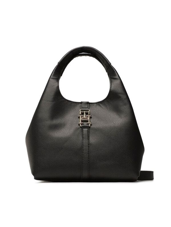 Tommy Hilfiger Tommy Hilfiger Дамска чанта Th Plush Small Satchel AW0AW14185 Черен