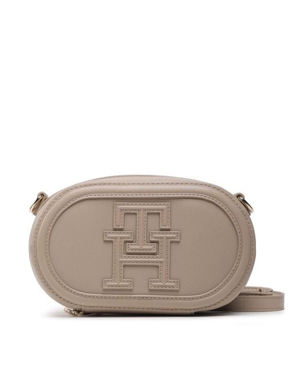 Tommy Hilfiger Tommy Hilfiger Дамска чанта Th Timeless Camera Bag Deboss AW0AW14737 Бежов